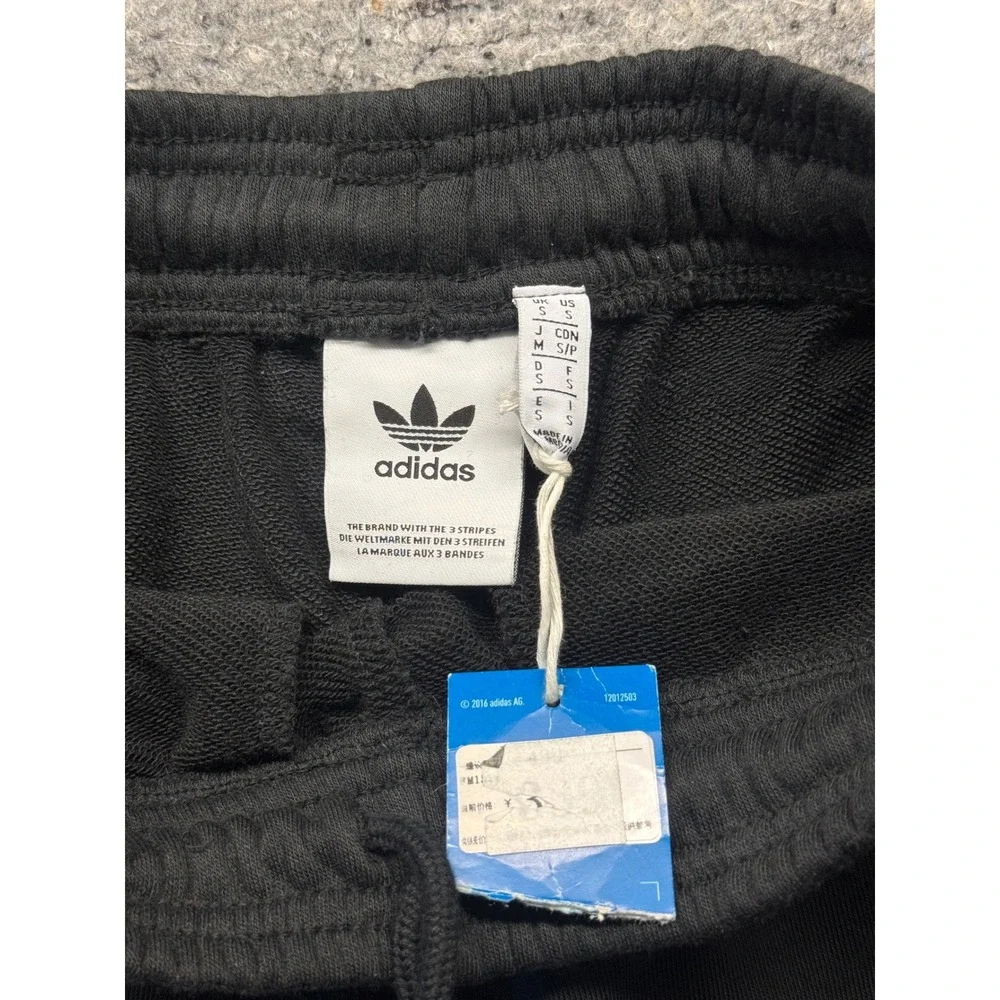 Adidas Originals Mens Trefoil French Terry‎ Shorts Black White Logo Small NEW